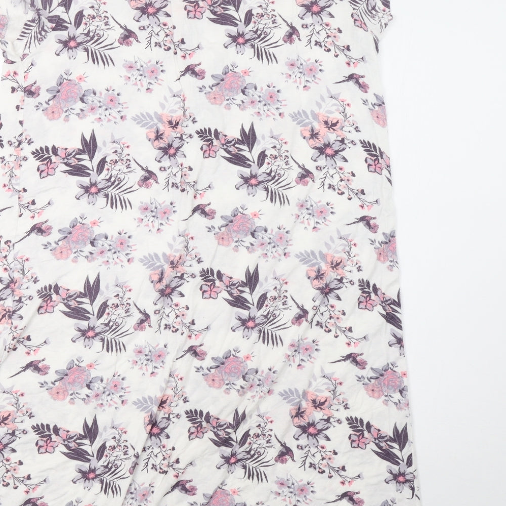 Arista Womens White Floral Dress Size 12