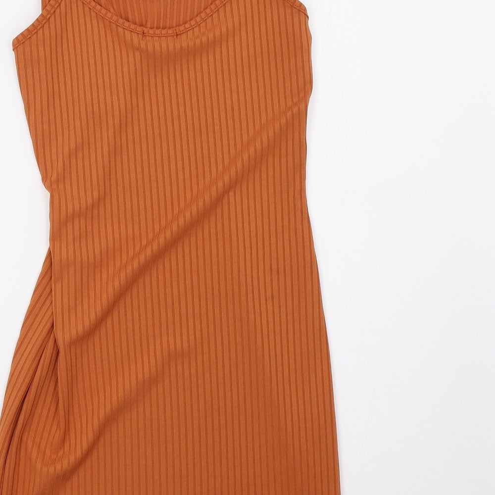 PRETTYLITTLETHING Womens Brown Bodycon Size 12