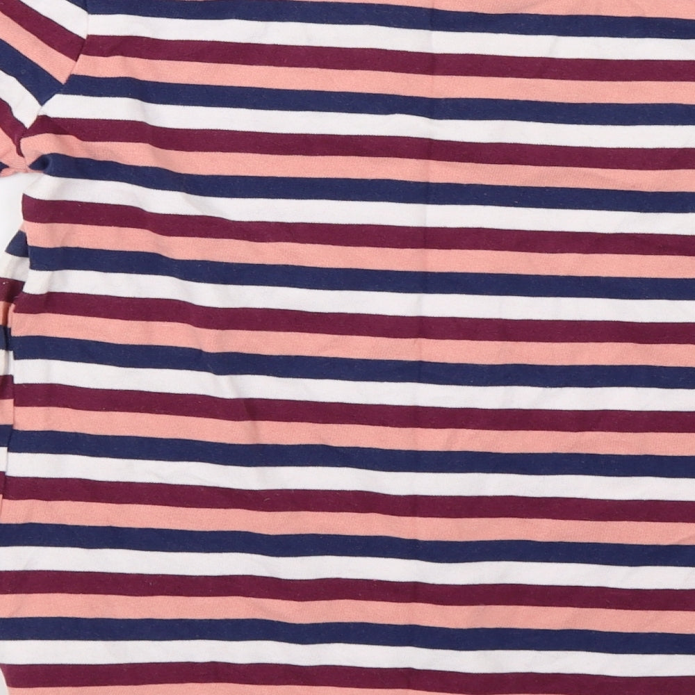 Crew Clothing Womens Pink Striped Pullover Sweatshirt Size 8