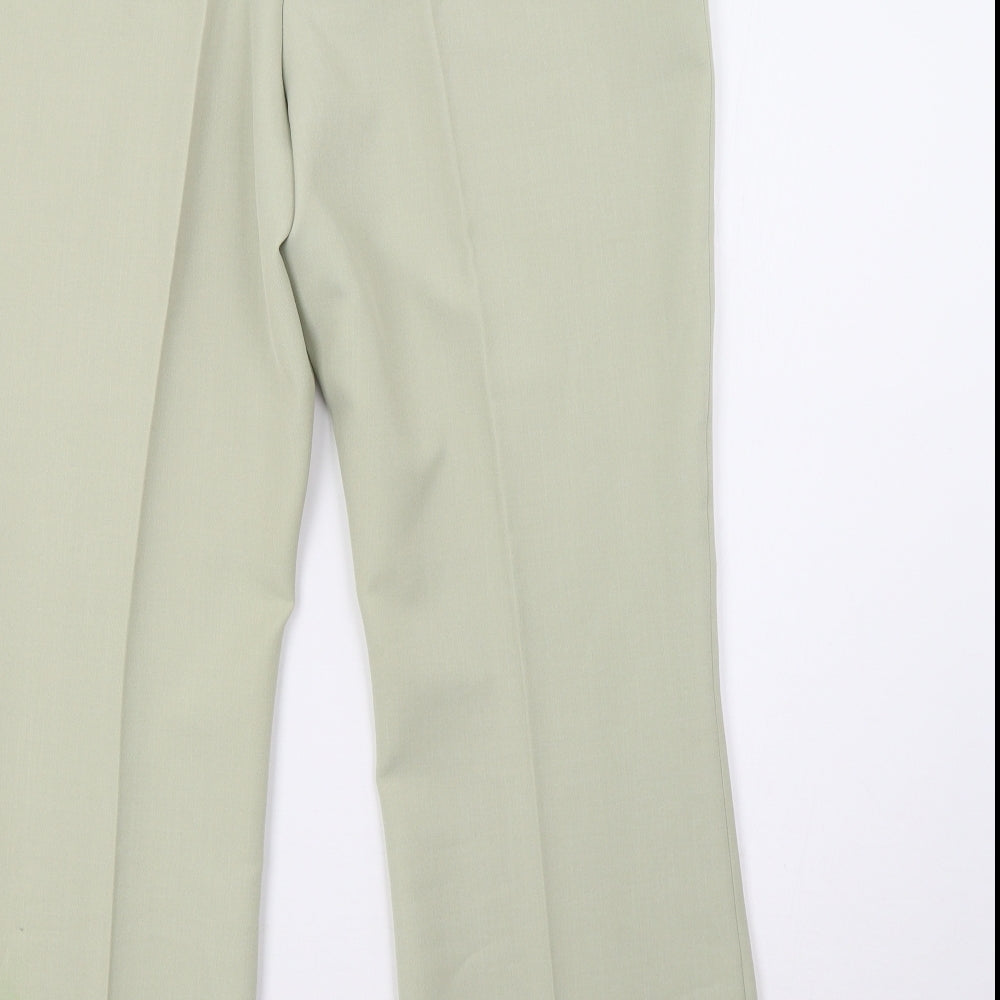 BHS Womens Green Trousers Size 14 L28 in
