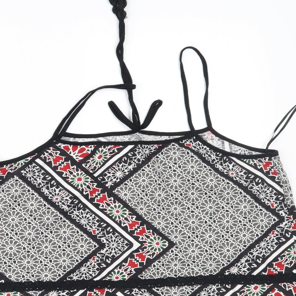 River Island Womens Multicoloured Geometric Cropped Tank Size 14