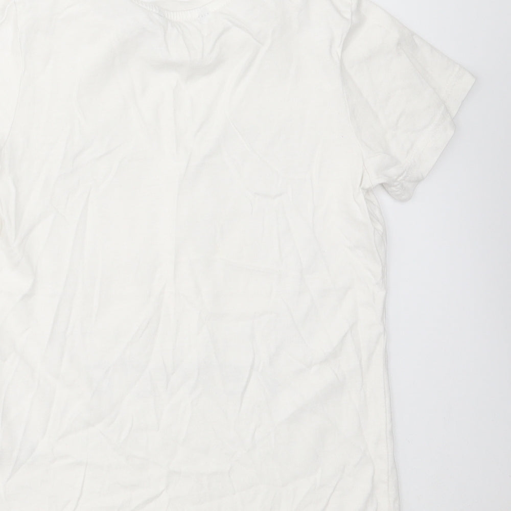 George Boys White Basic T-Shirt Size 7-8 Years