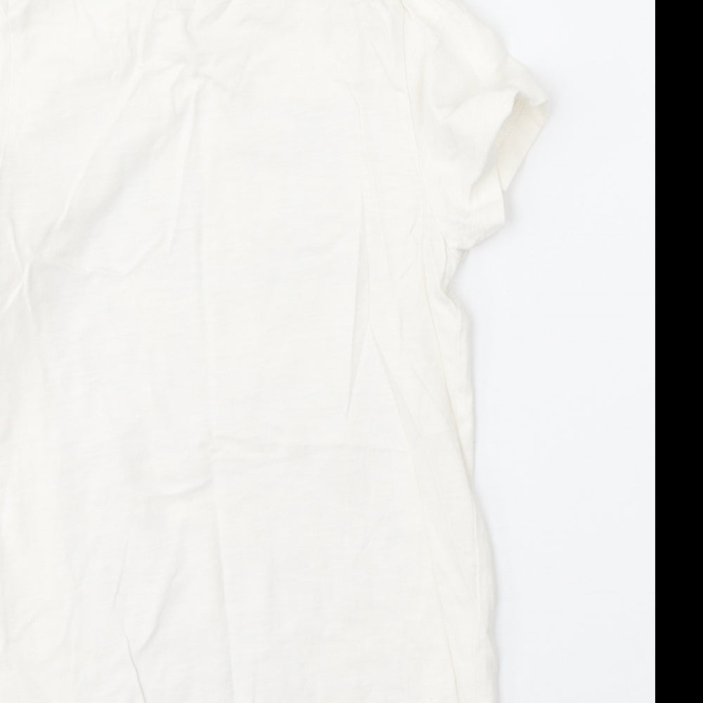 Next Boys White Basic T-Shirt Size 7 Years