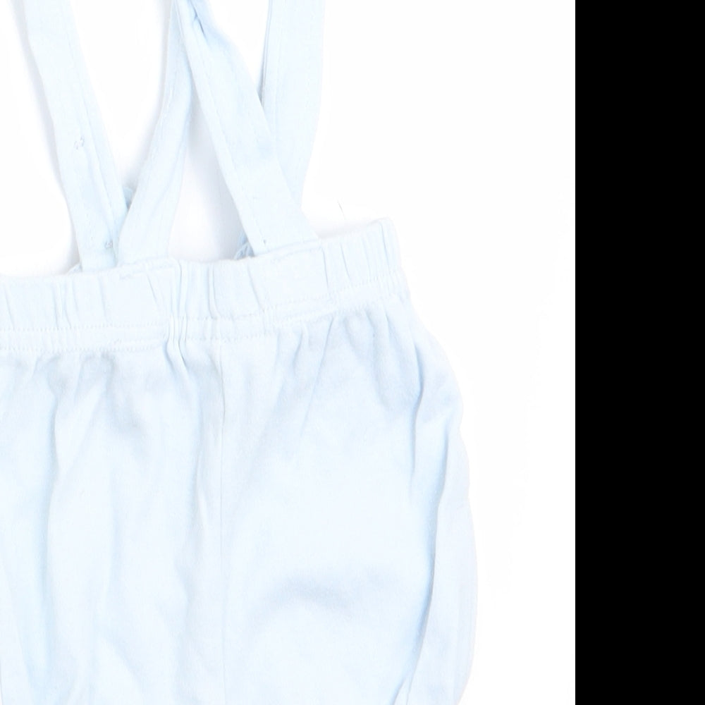 Nursery Time Baby Blue Dungaree One-Piece Size Newborn - Anchor Logo