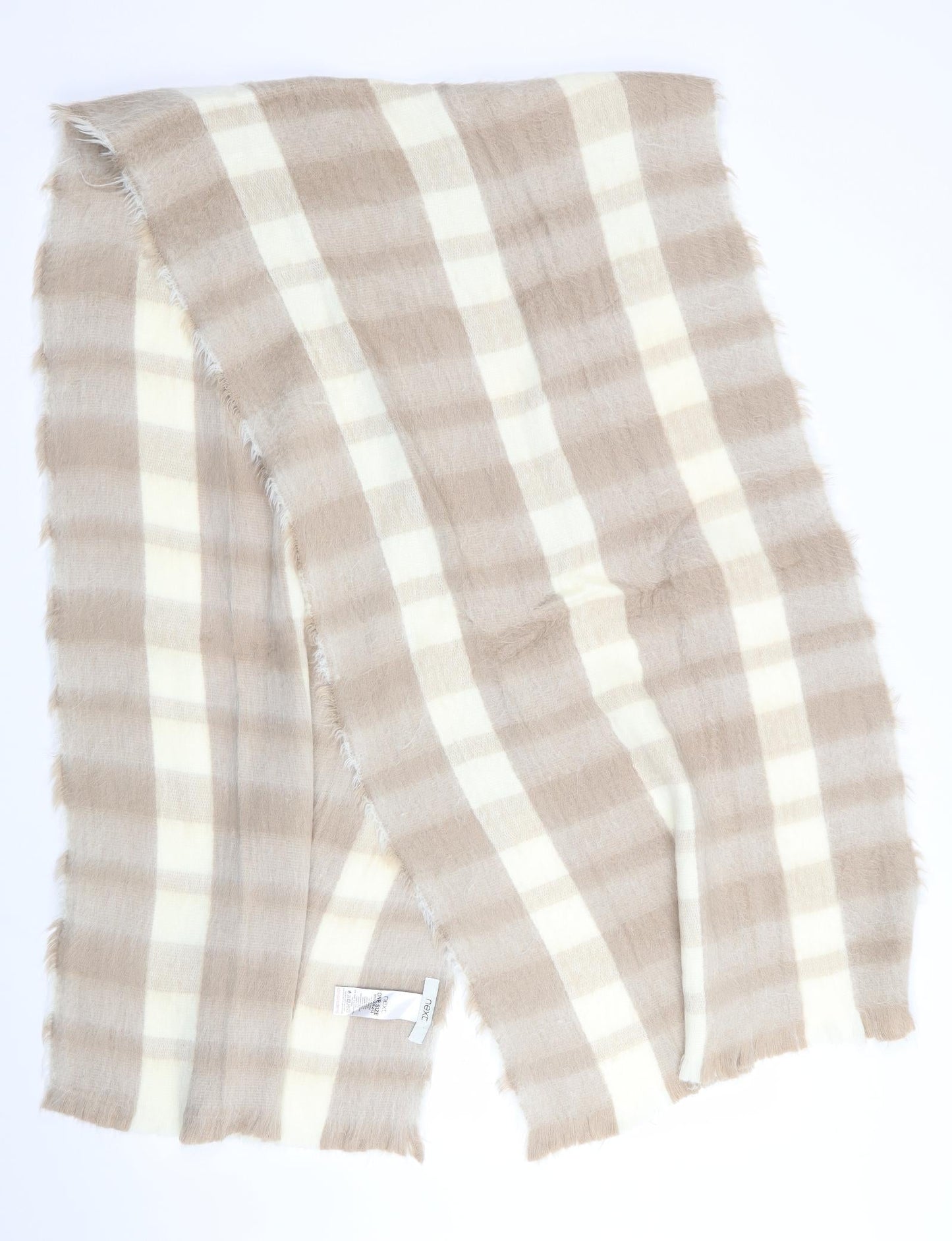 NEXT Womens Beige Check Scarf