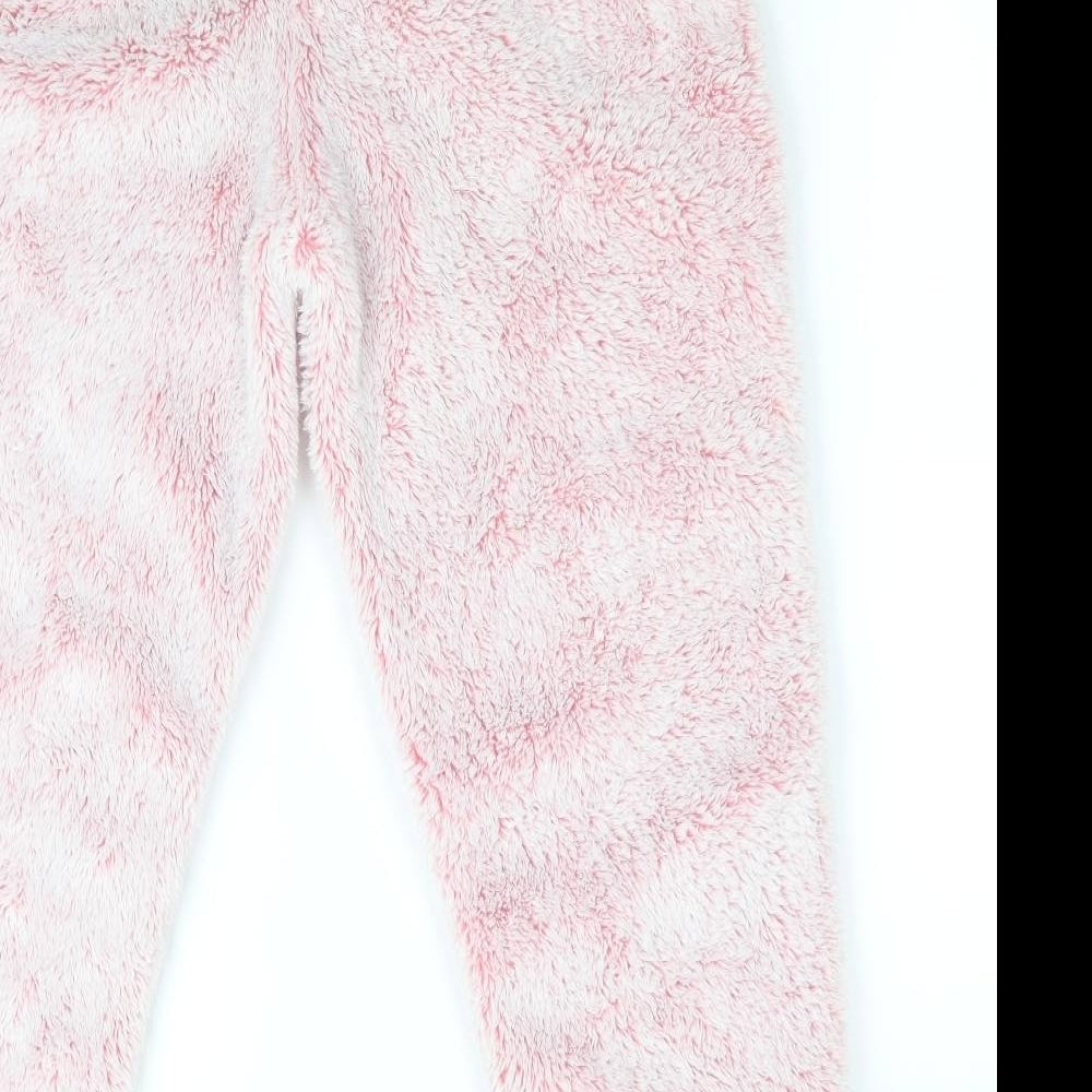 Lipsy London Girls Pink Solid Pyjama Pants Size 9-10 Years - Fluffy Pyjama pants
