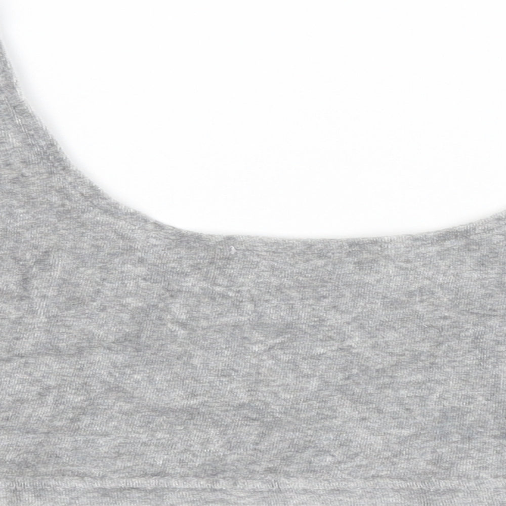 Missguided Womens Grey Cropped Tank Size 10