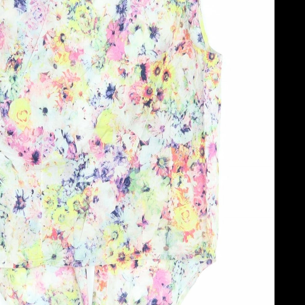 H&M Girls Multicoloured Floral Basic Blouse Size 12-13 Years