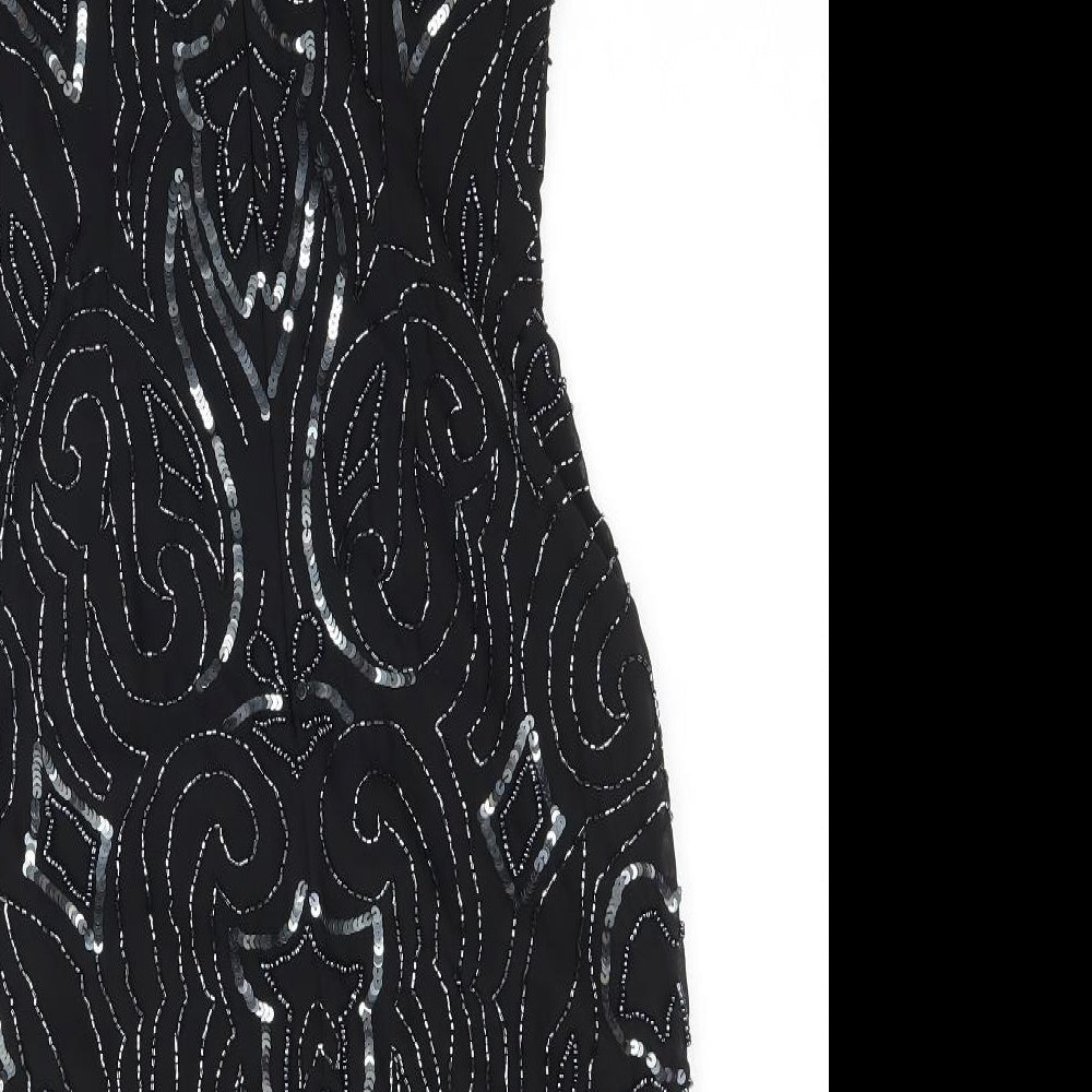 Lace & Beads Womens Black Bodycon Size S