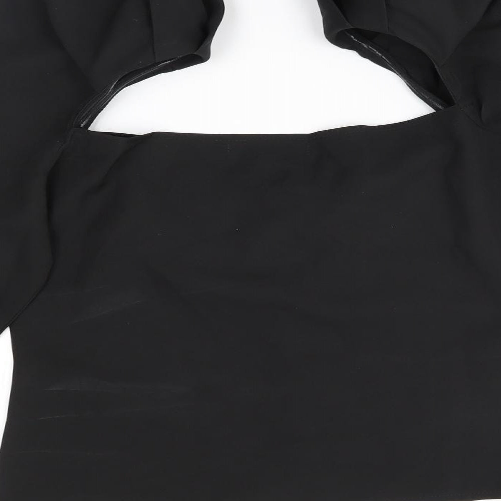 Missguided Womens Black Basic Blouse Size 12