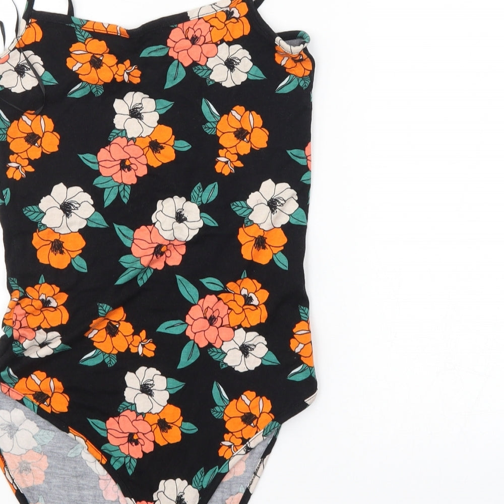 Primark Womens Multicoloured Floral Bodysuit One-Piece Size 6