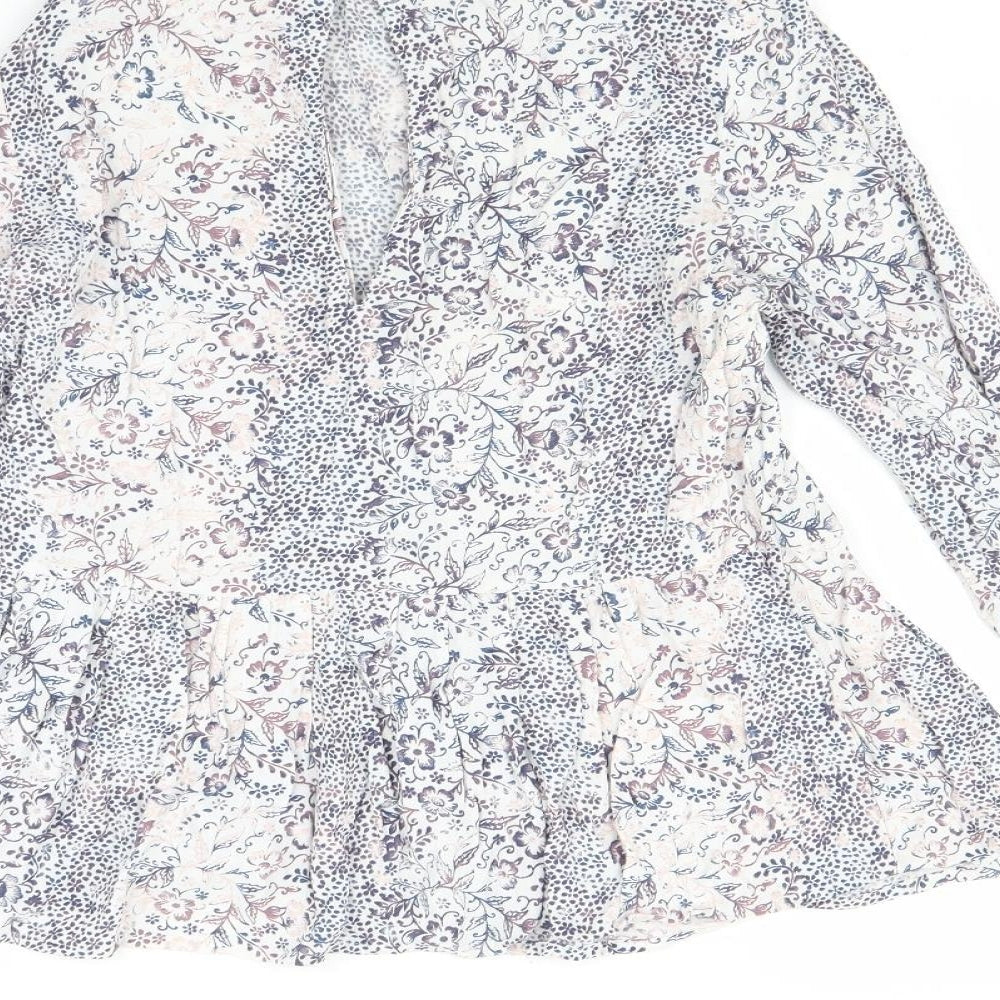 NEXT Womens Pink Floral Basic Blouse Size 8