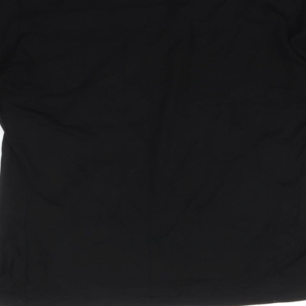 Marks & Spencer Womens Black Floral Basic T-Shirt Size 10