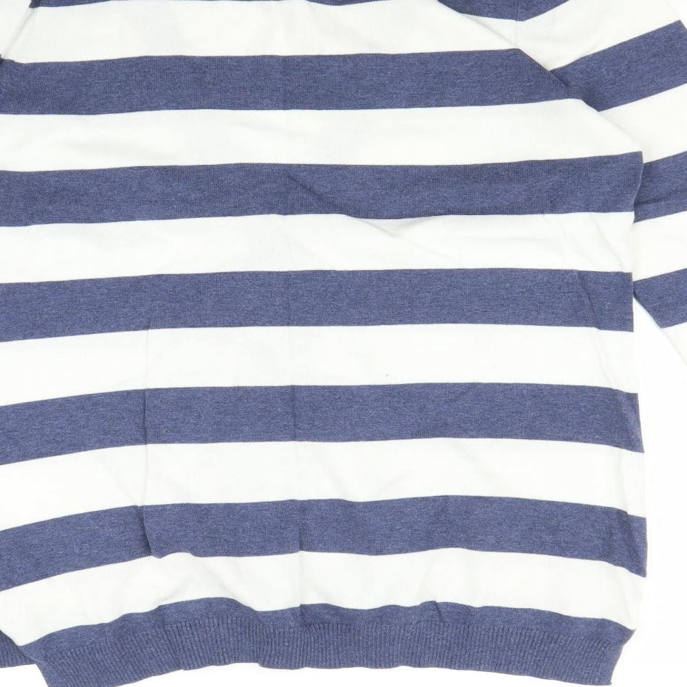 South Womens Blue Striped Cardigan Jumper Size 12