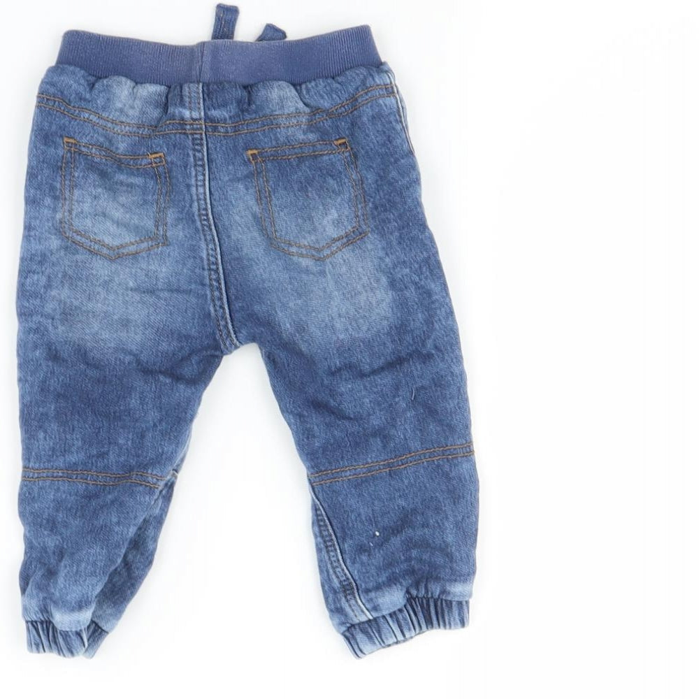 George Baby Blue Jogger Trousers Size 9 Months
