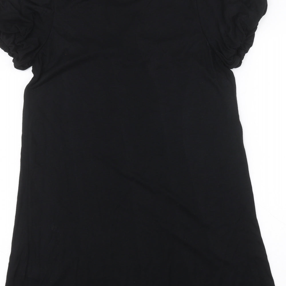 Preworn Womens Black Basic T-Shirt Size 10