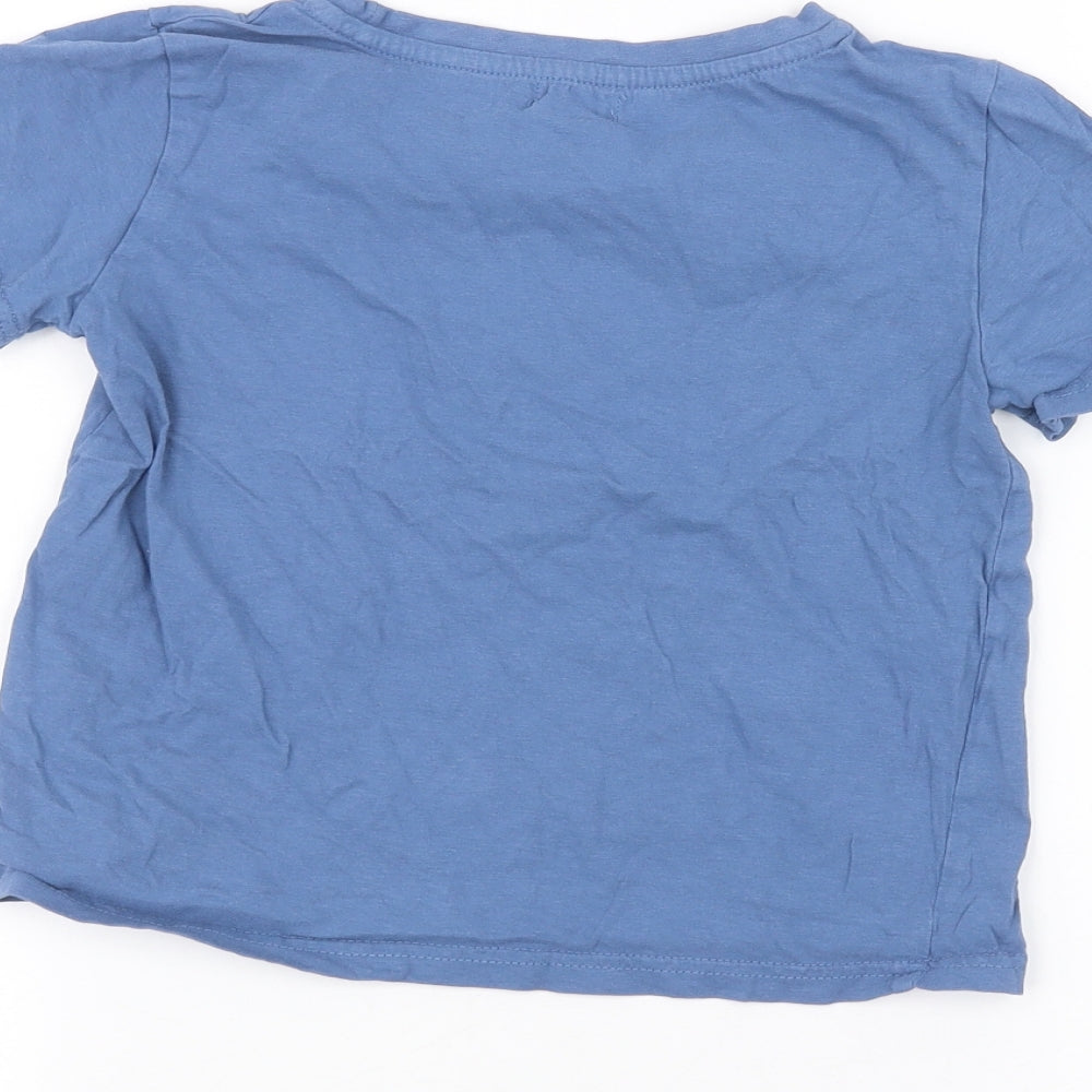lily & dan Boys Blue Basic T-Shirt Size 7 Years