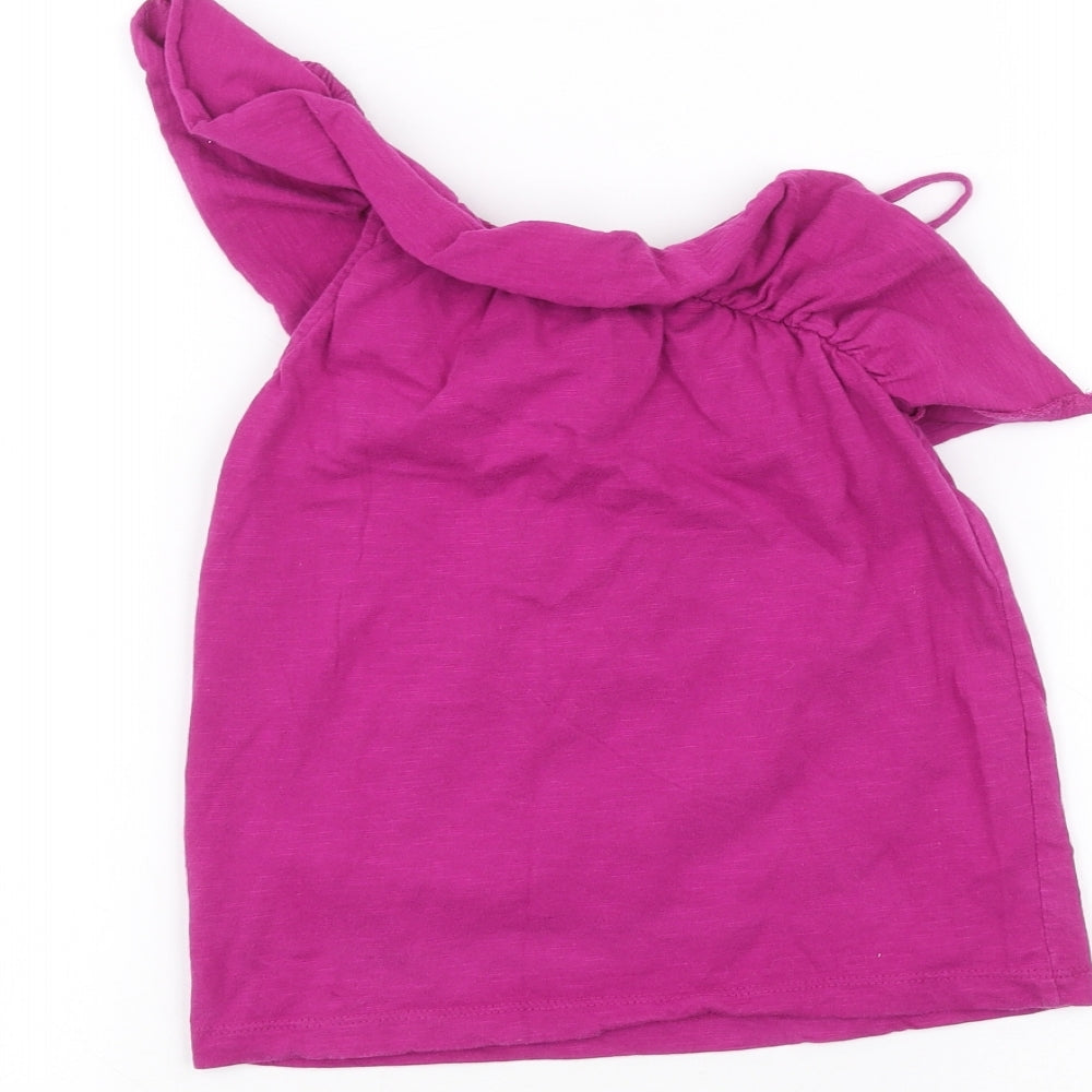 NEXT Girls Pink Basic Blouse Size 7 Years