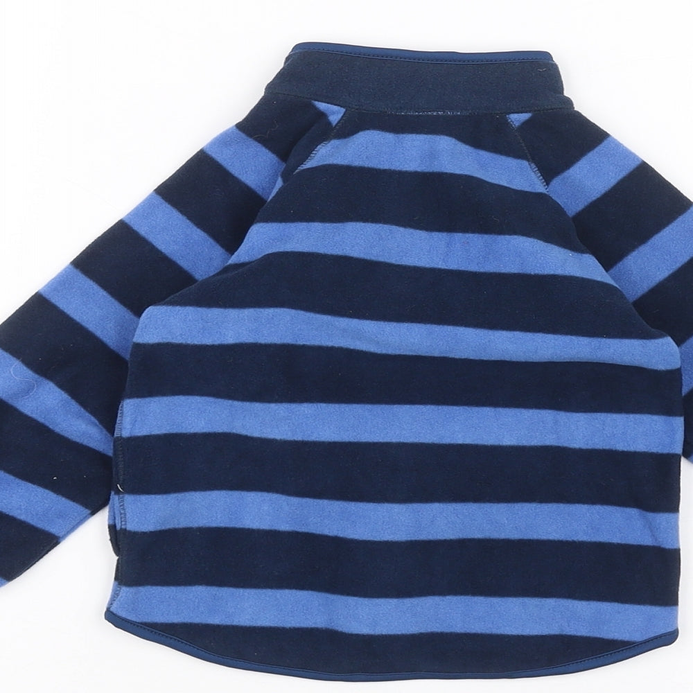 Preworn Baby Blue Striped Jacket Size 6-9 Months