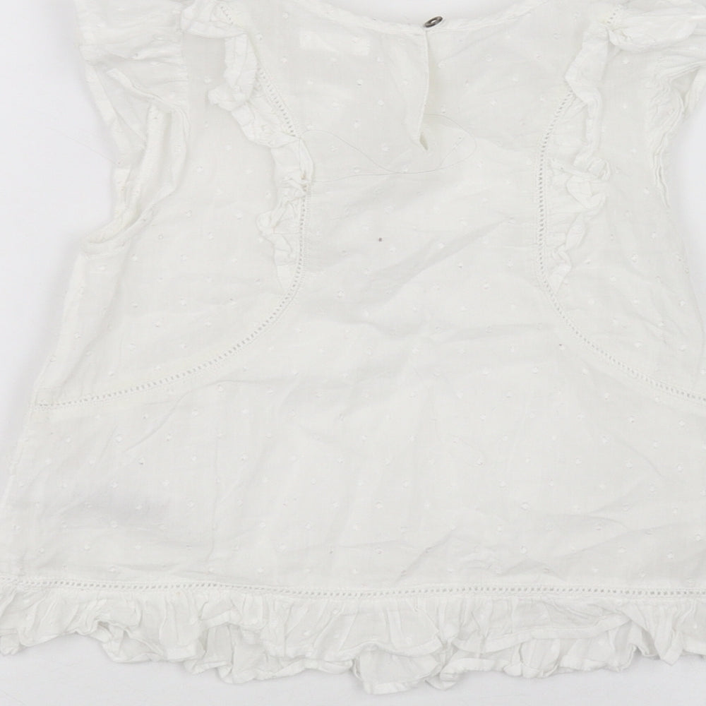 NEXT Girls White Basic T-Shirt Size 7 Years