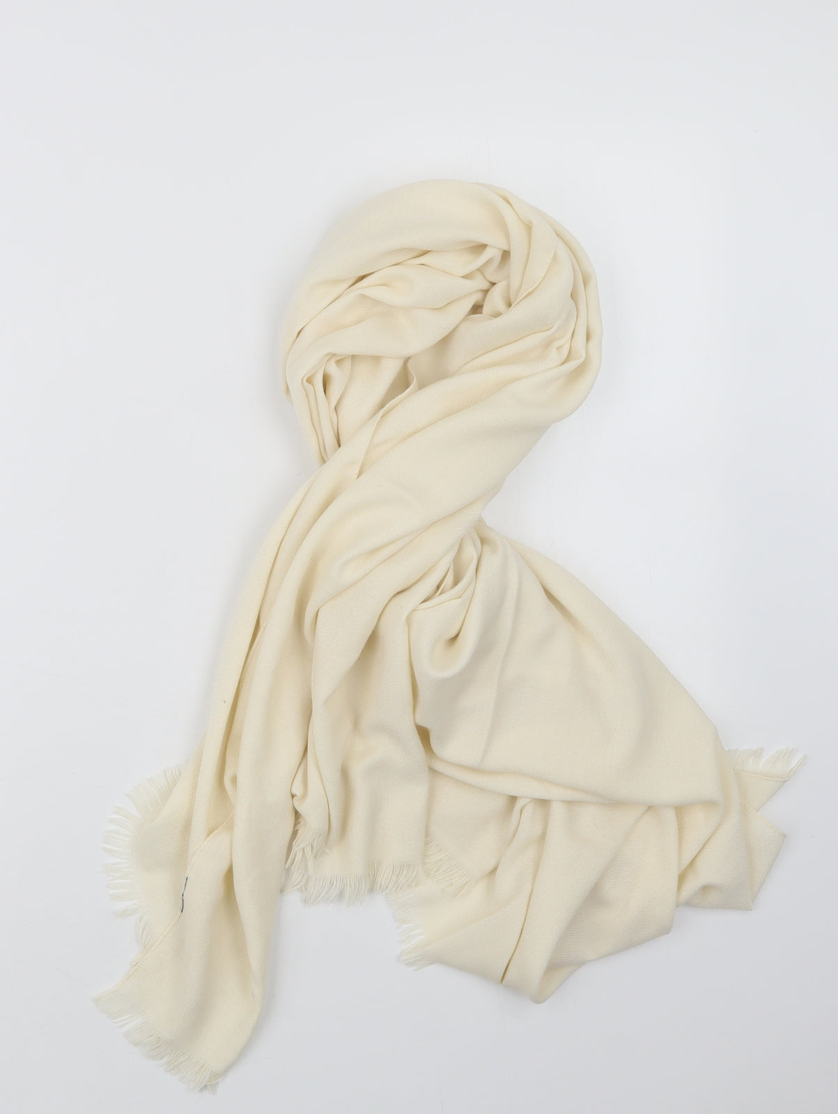 Preworn Womens Ivory Knit Scarf