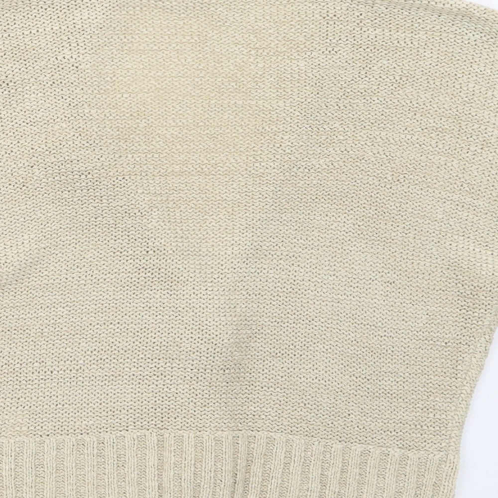 Wallis Womens Beige Knit Cardigan Jumper Size M