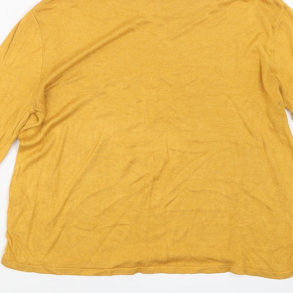 New Look Womens Yellow Pullover Jumper Size 12