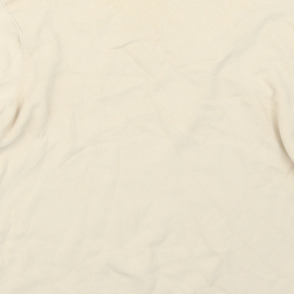 Debbie Morgan Womens Ivory Knit Pullover Jumper Size M