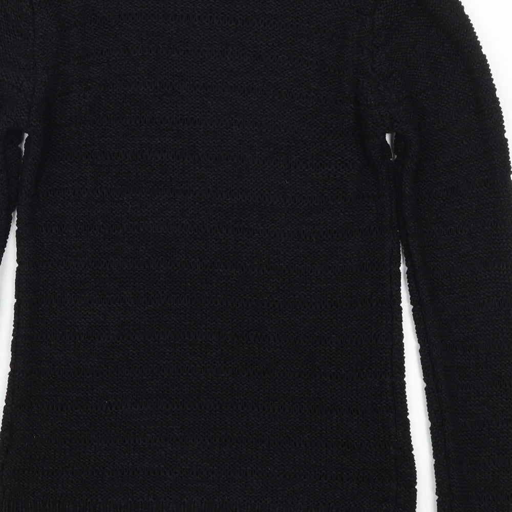 Kismet Womens Black Knit Pullover Jumper Size S