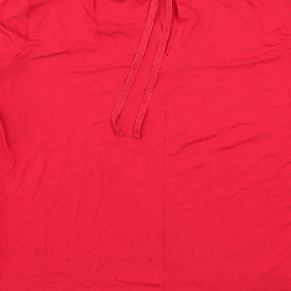 Topshop Womens Red Basic T-Shirt Size 12