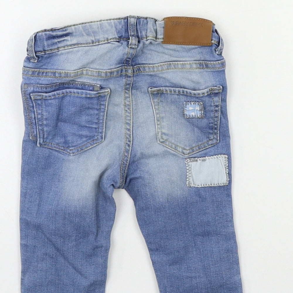 H&M Baby Blue Denim Cargo Jeans Size 6-9 Months