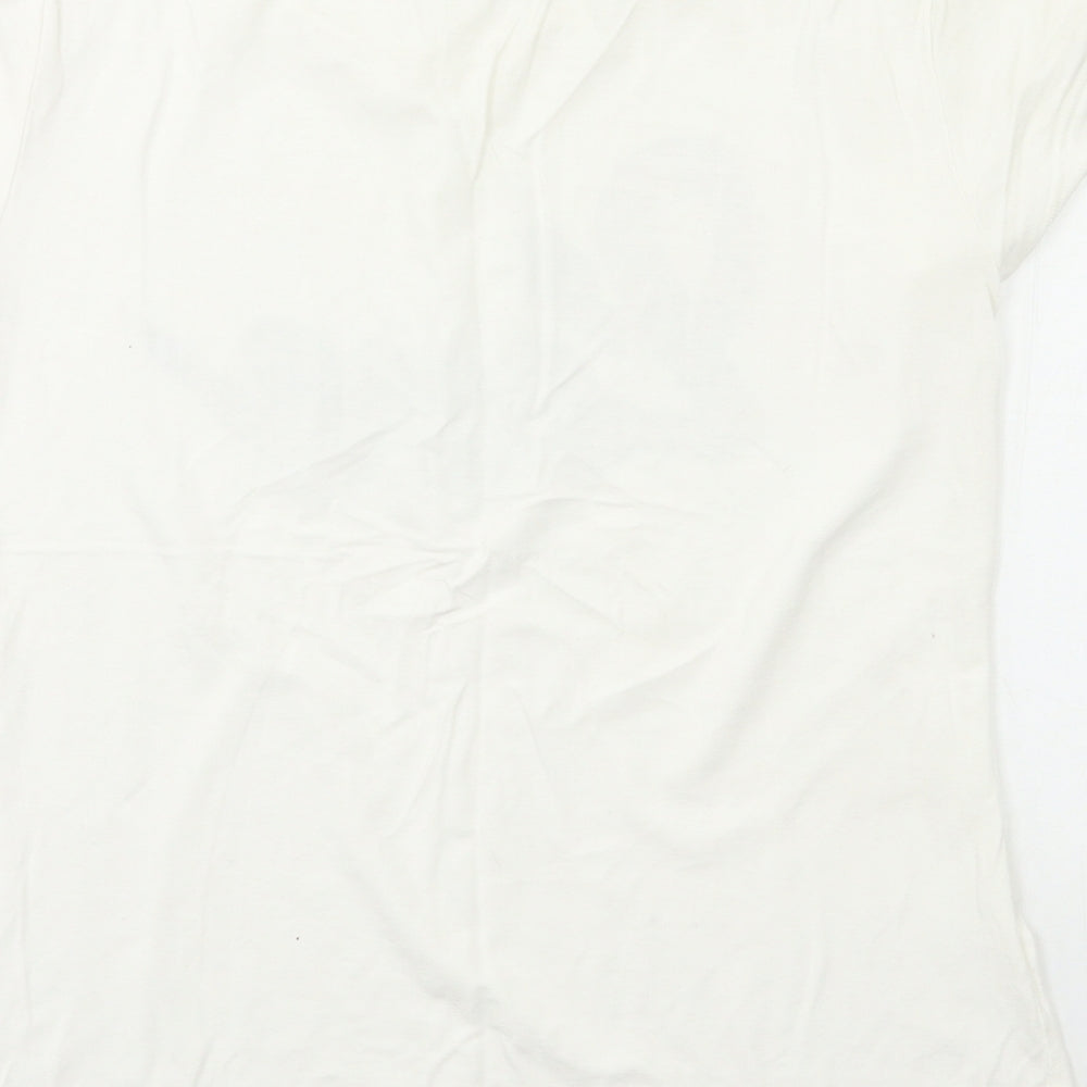 H&M Womens White Basic T-Shirt Size S