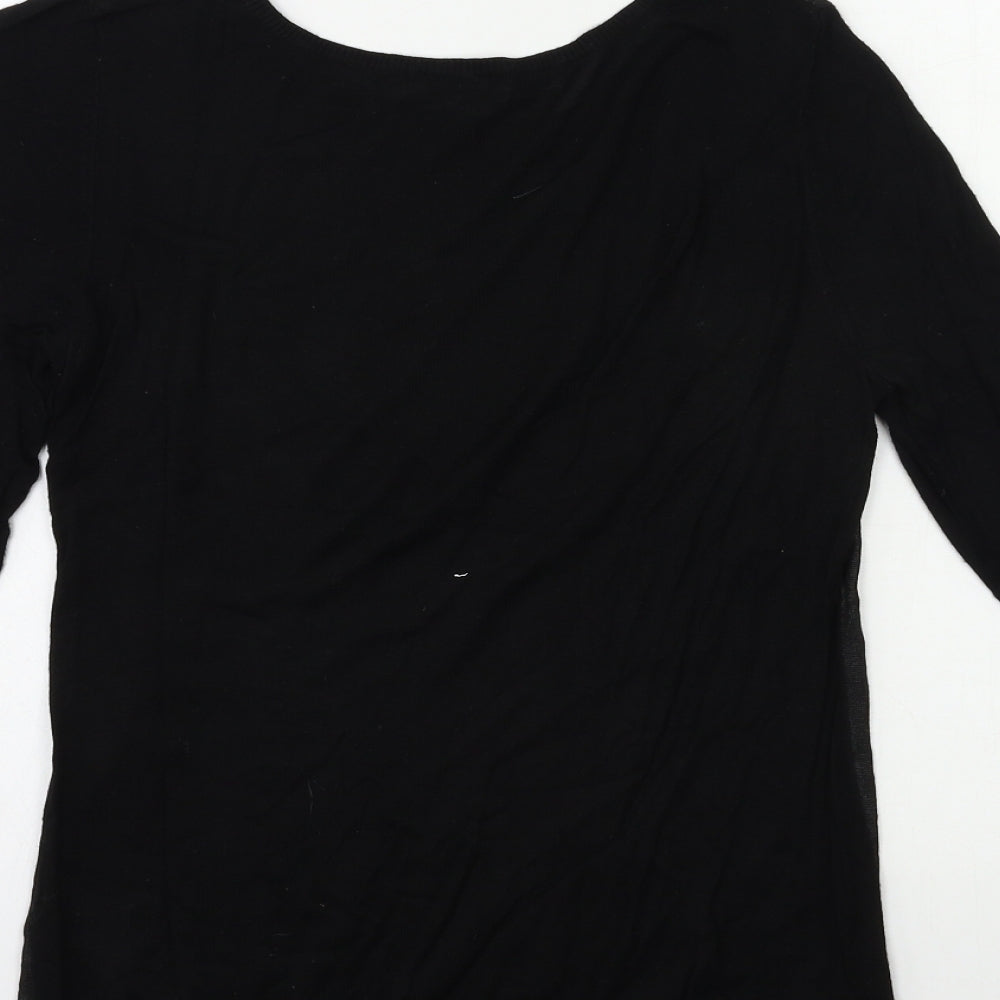 Smart Set Womens Black Knit Pullover Jumper Size S
