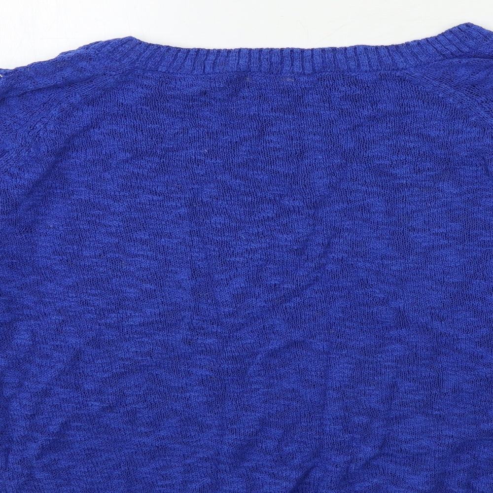 Joinus Womens Blue Knit Pullover Jumper Size S