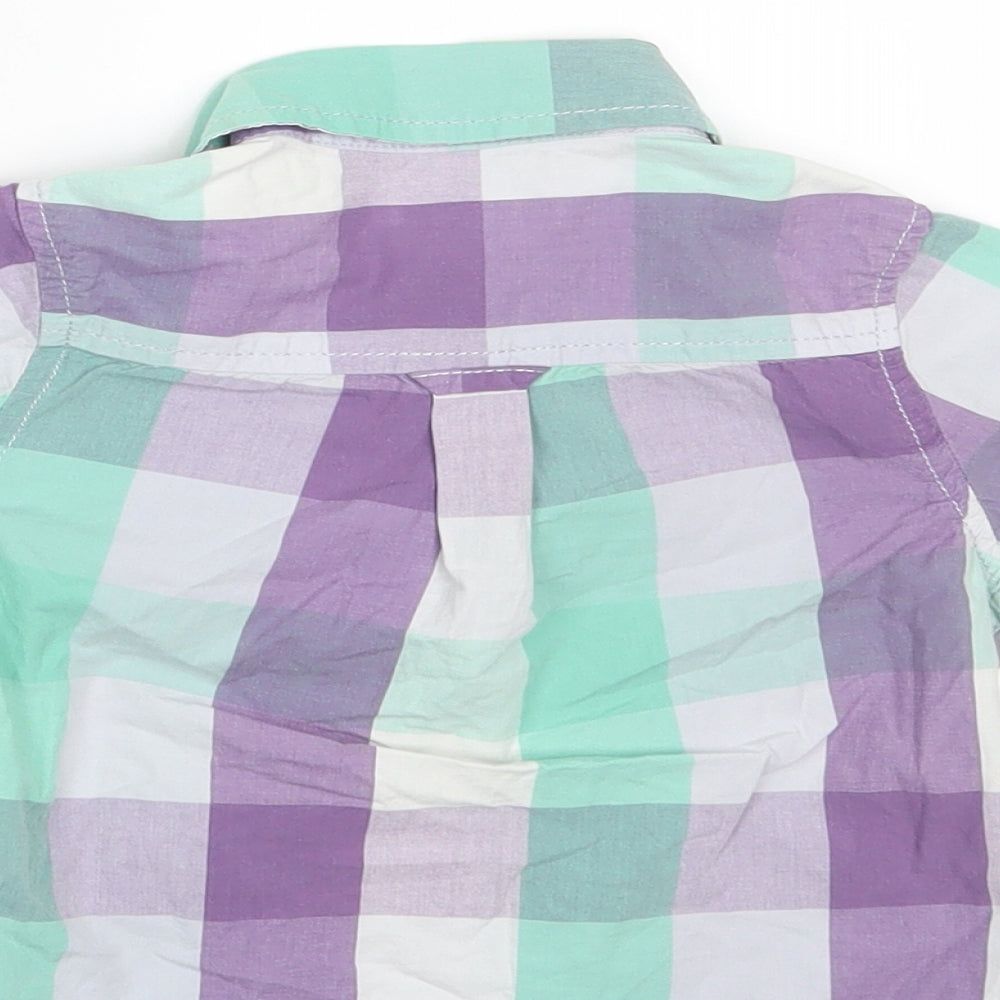 M&S Boys Multicoloured Check Basic Button-Up Size 12-18 Months