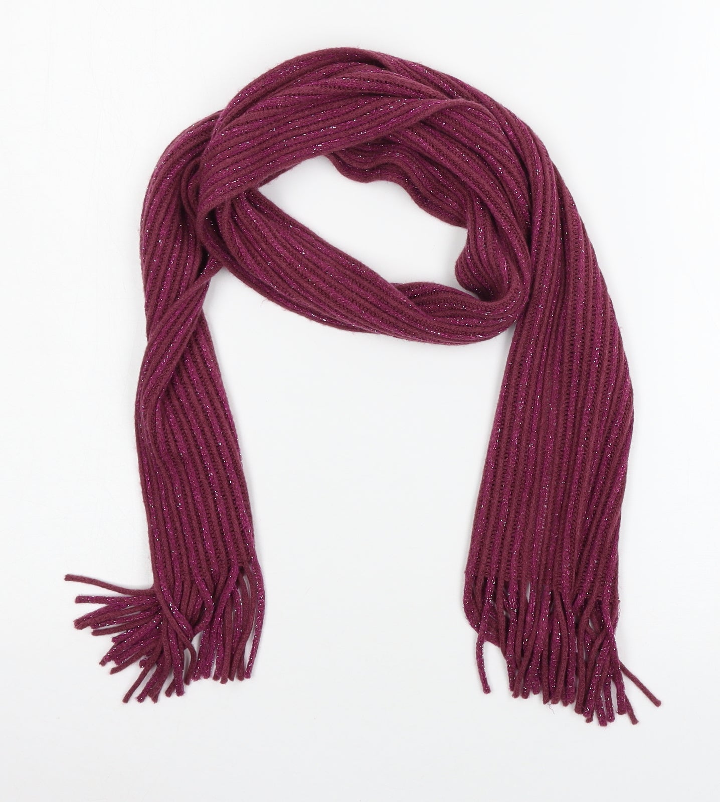 M&Co Womens Pink Knit Scarf
