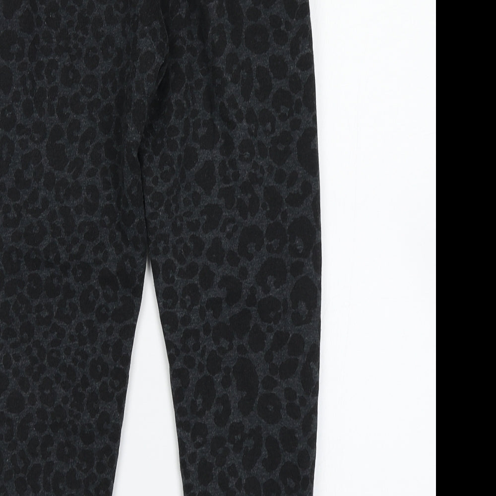 NXT Girls Grey Animal Print Jogger Trousers Size 9 Months
