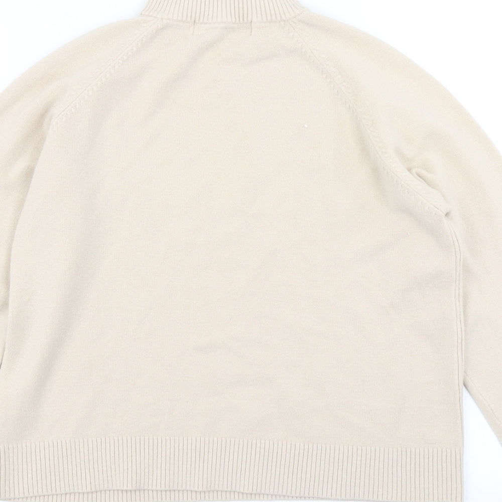 Pure & Natural Womens Beige Knit Pullover Jumper Size 18