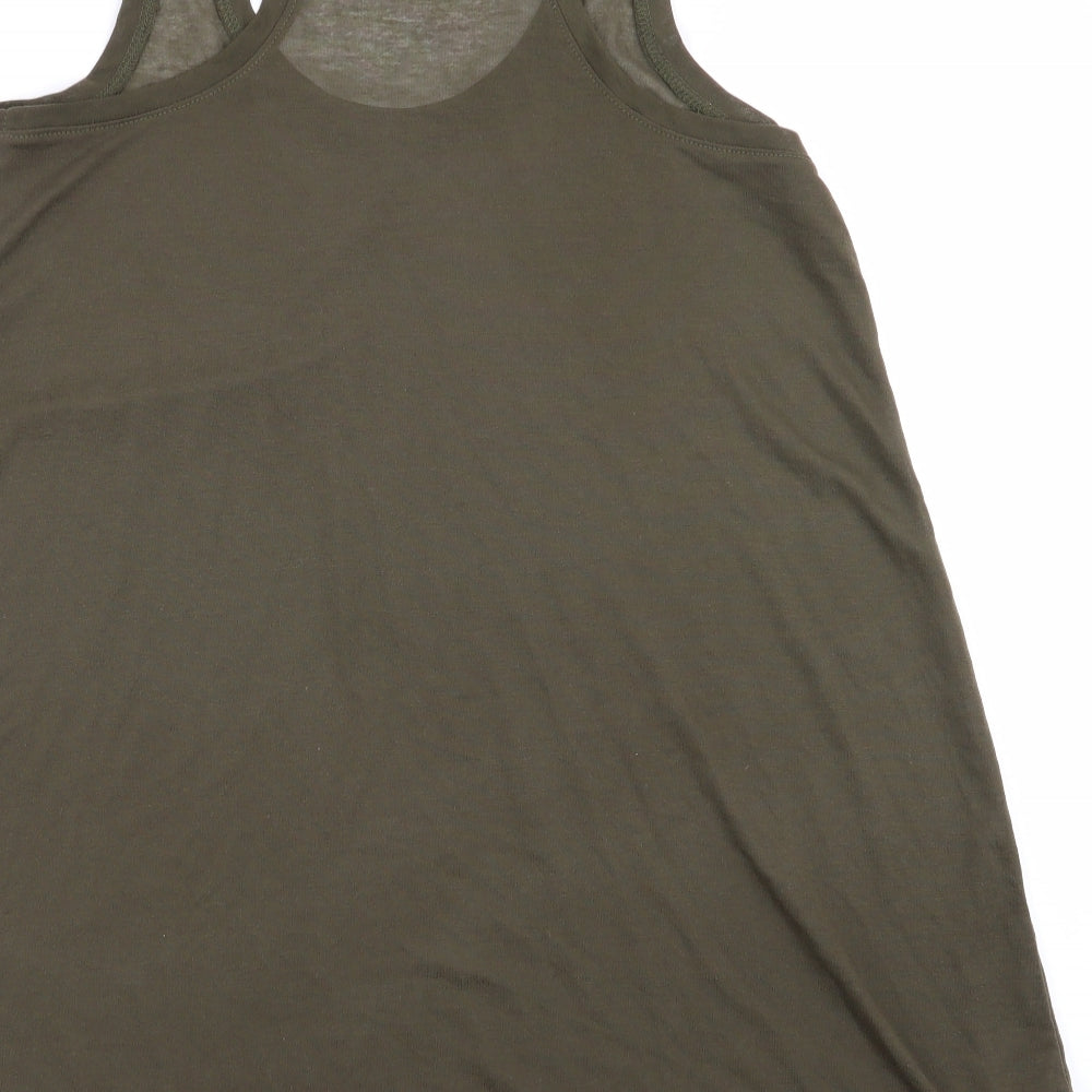 H&M Womens Green Basic Tank Size XS