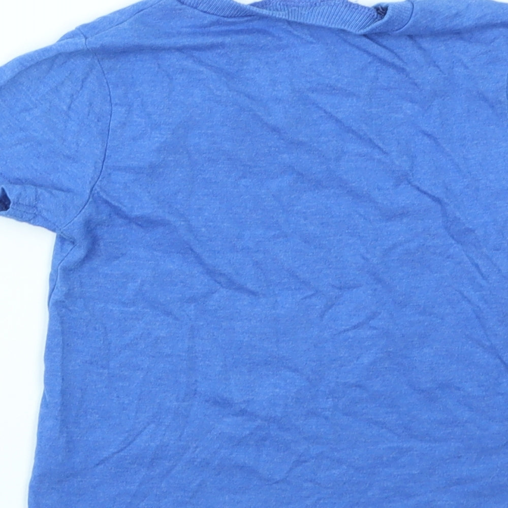 PEP&CO Boys Blue Animal Print Basic T-Shirt Size 3-6 Months