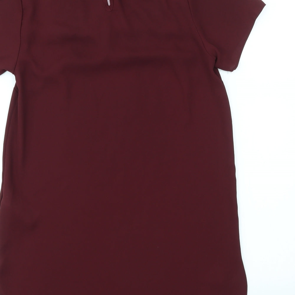 New Look Womens Red Basic Blouse Size 6