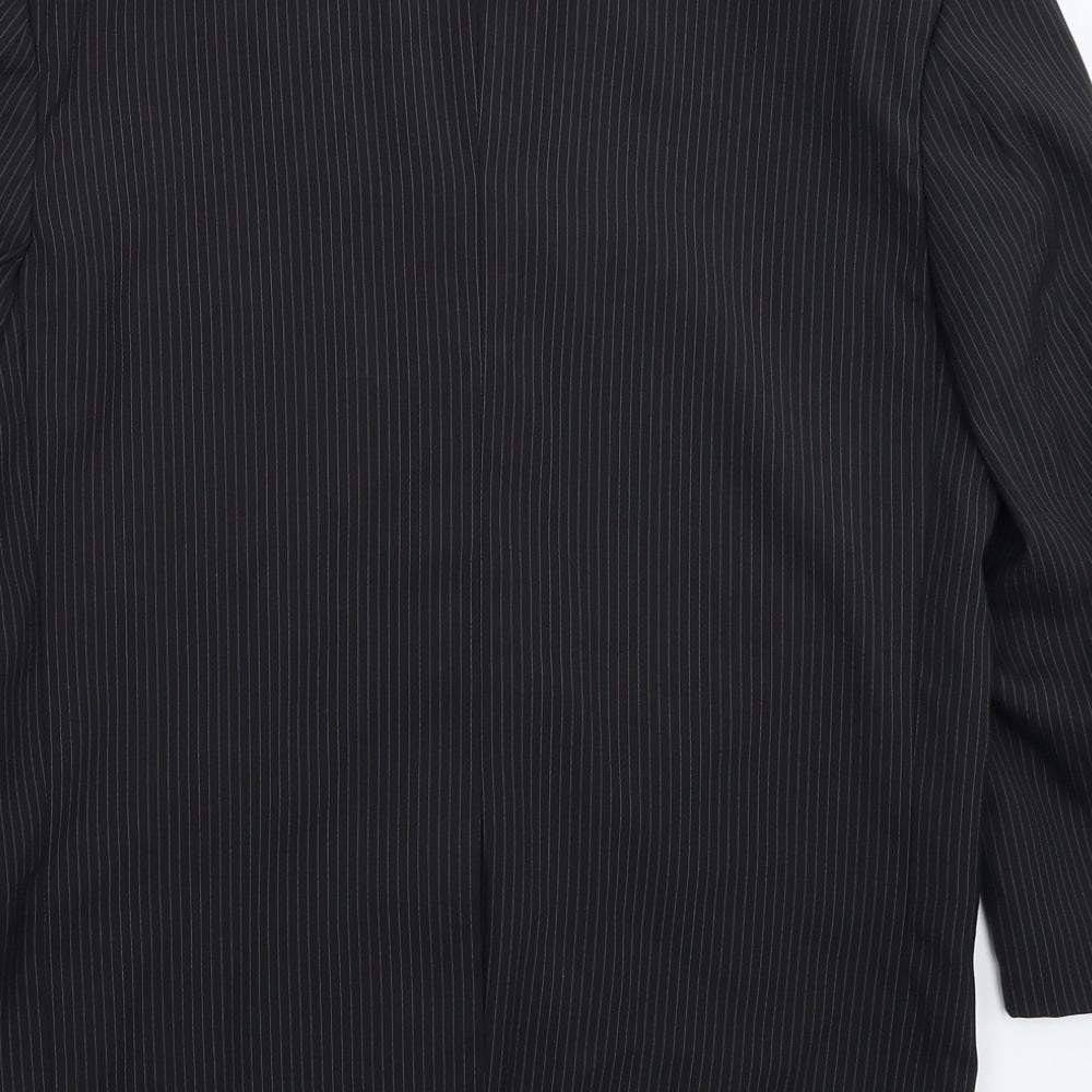 Device Womens Black Striped Jacket Suit Jacket Size 16