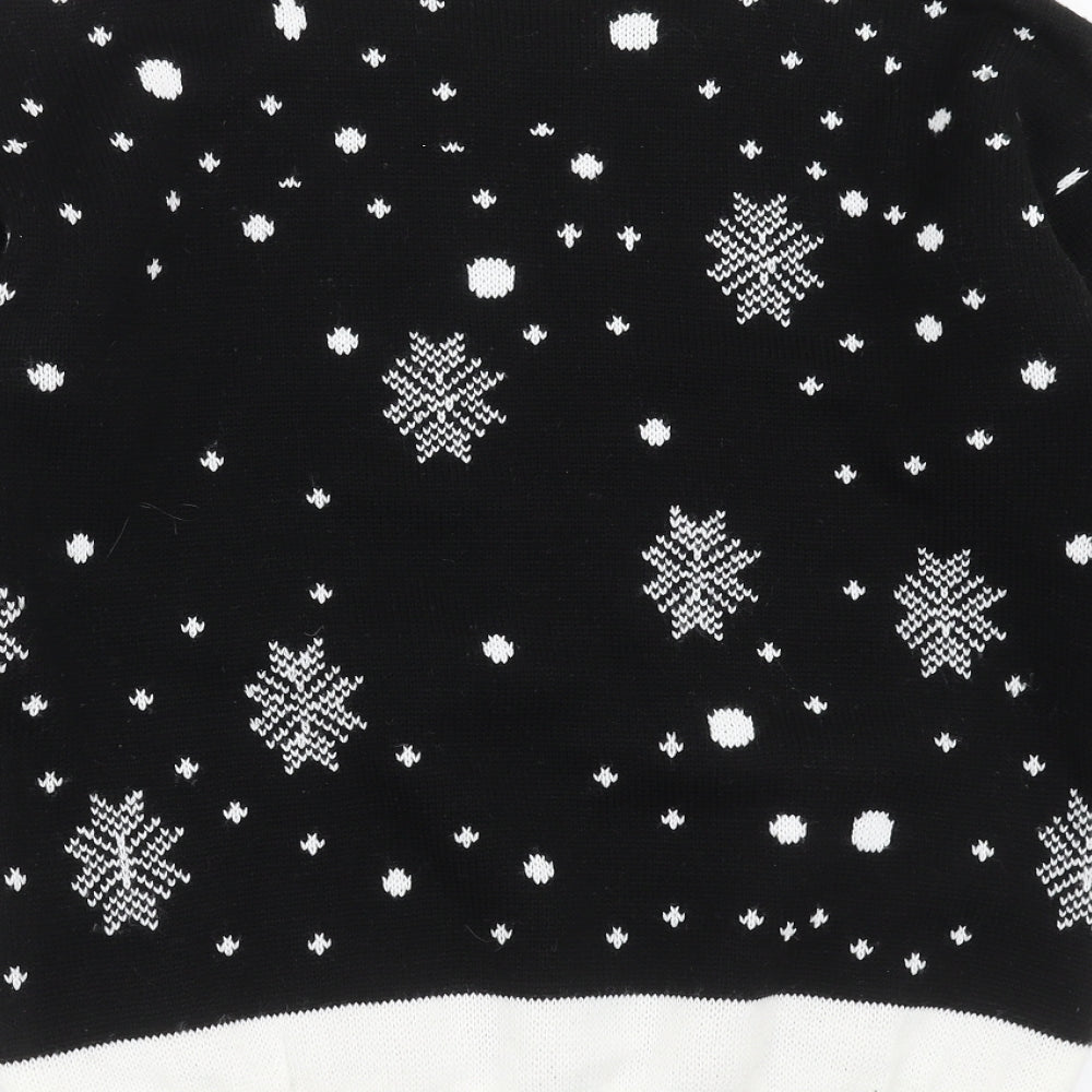 Sixth Avenue Womens Black Knit Pullover Jumper Size S - christmas