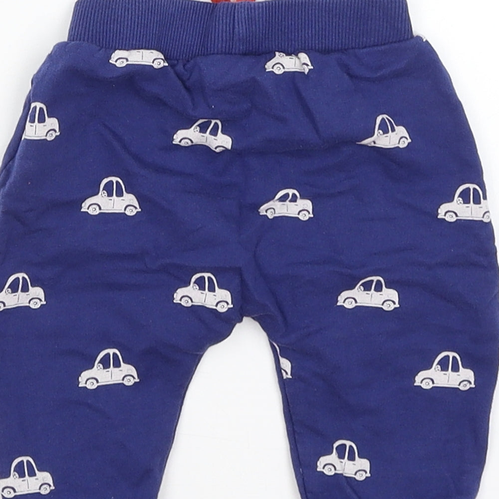 Blue Zoo Baby Blue Jogger Trousers Size 3-6 Months - Cars