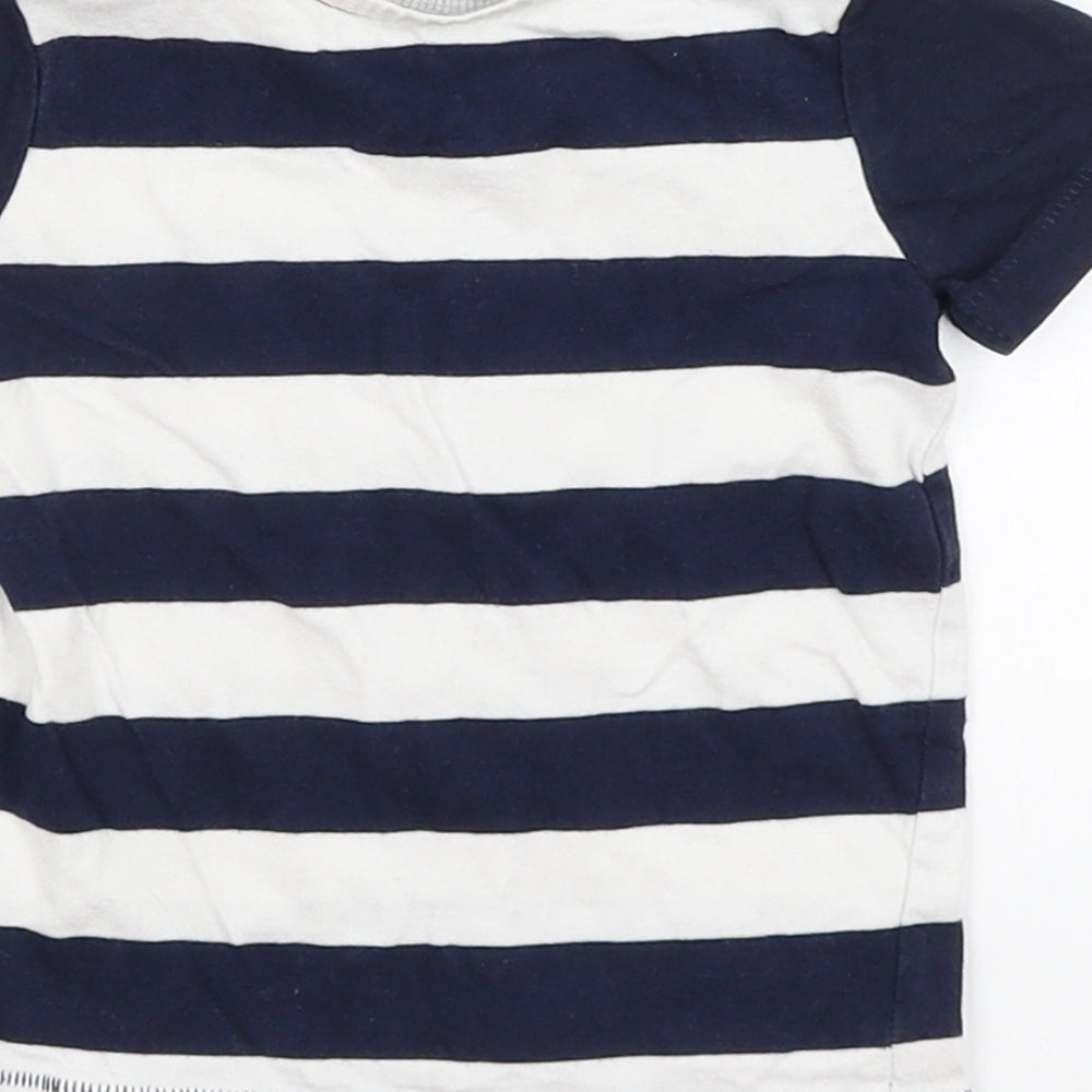 George Baby Blue Striped Basic T-Shirt Size 6-9 Months