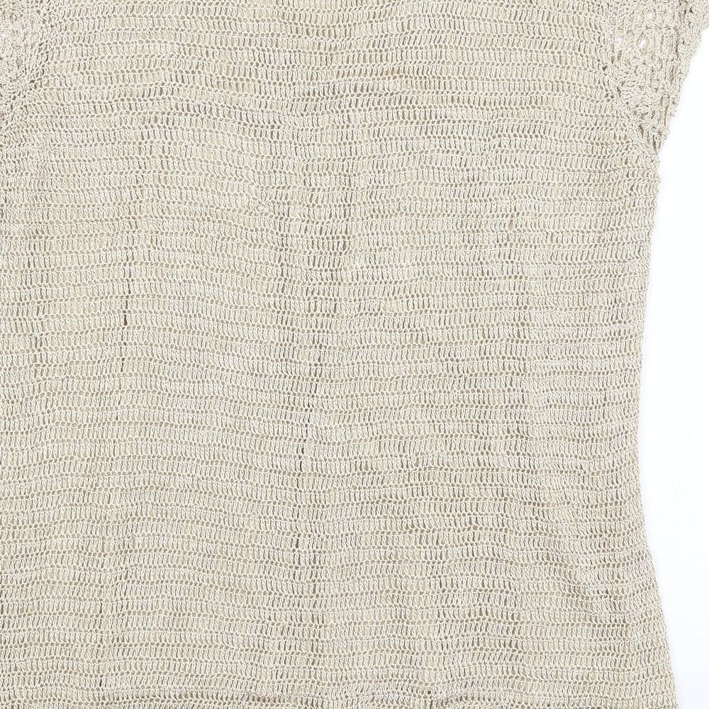 Evans Womens Gold Basic T-Shirt Size 18