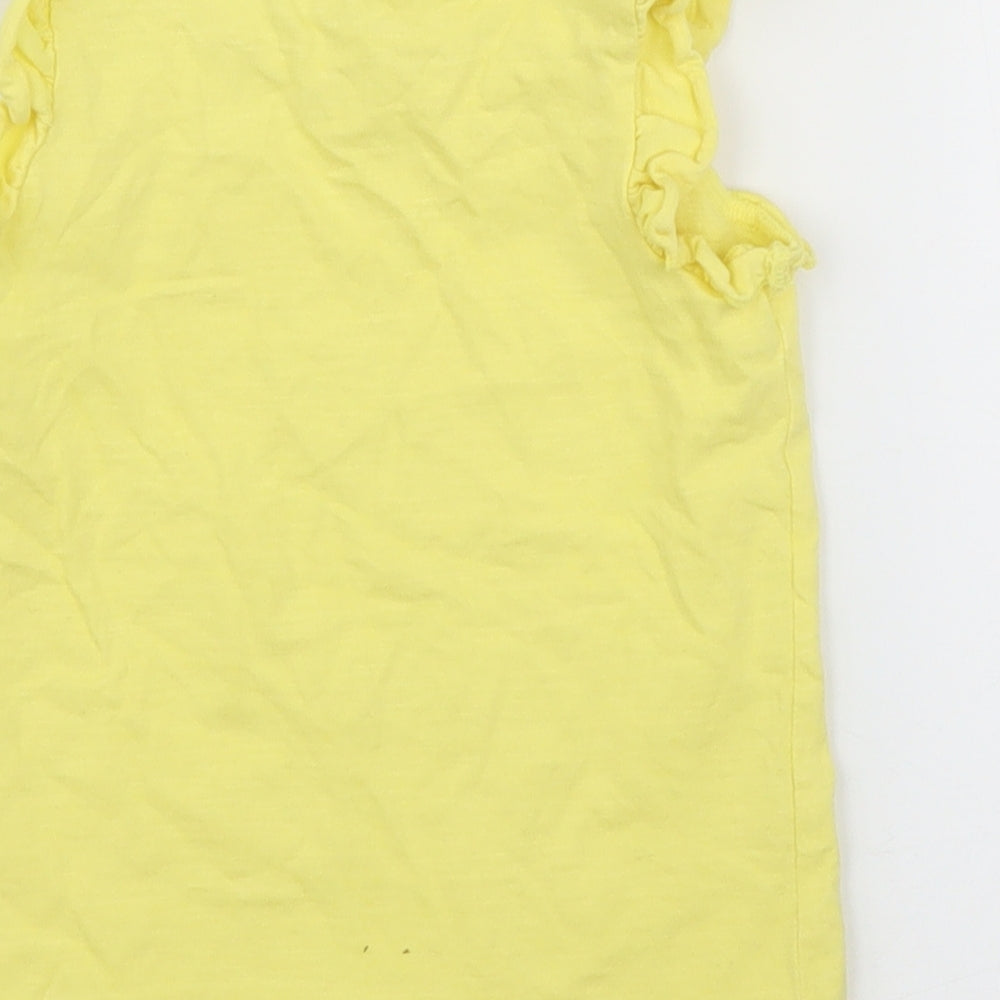 Matalan Girls Yellow Basic T-Shirt Size 2 Years