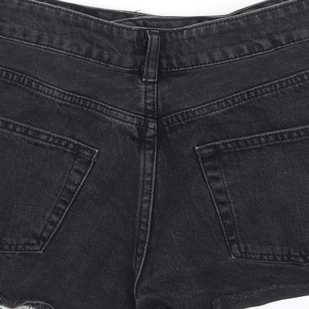 Topshop Womens Black Denim Culotte Shorts Size 28 in