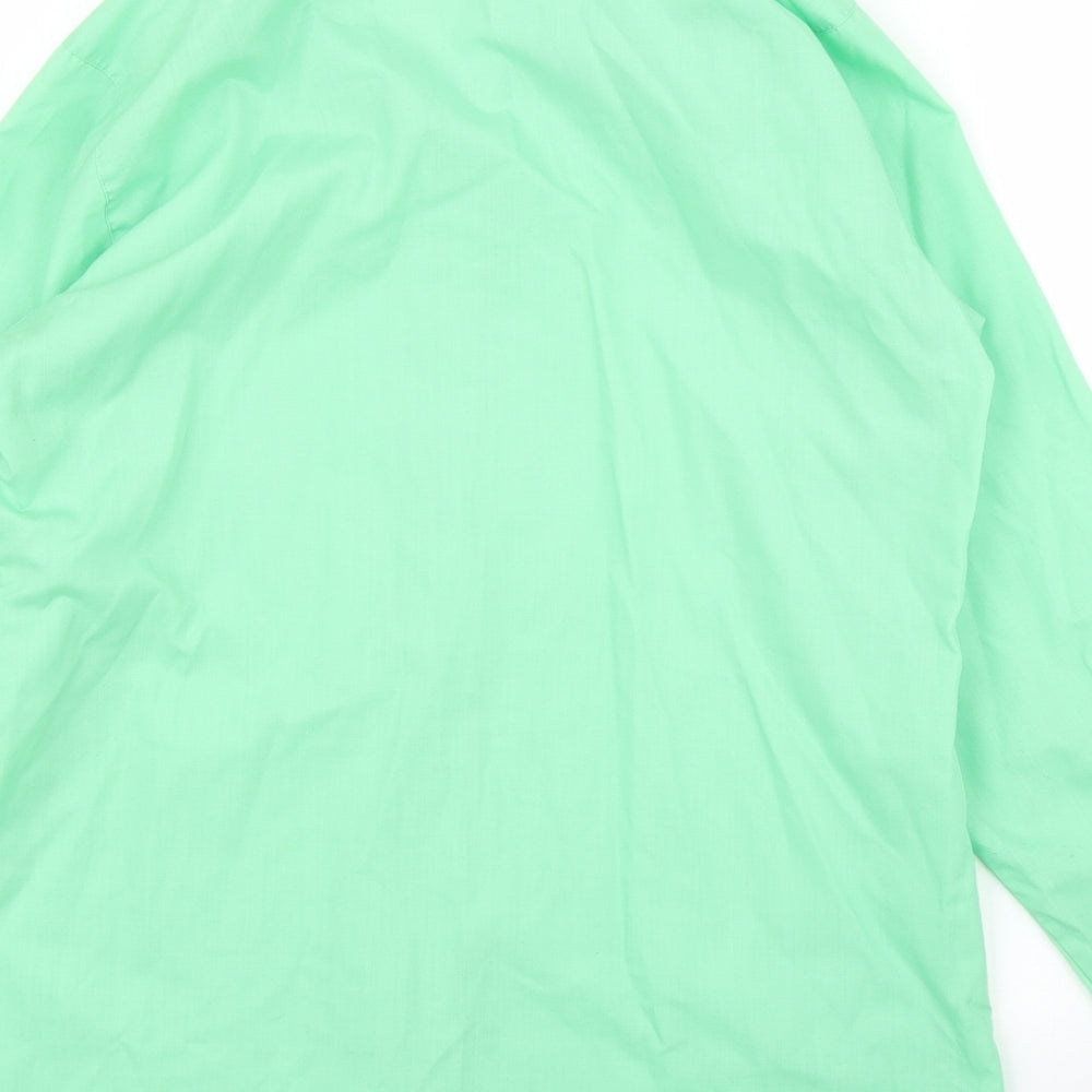 TruTex Womens Green Basic Button-Up Size M