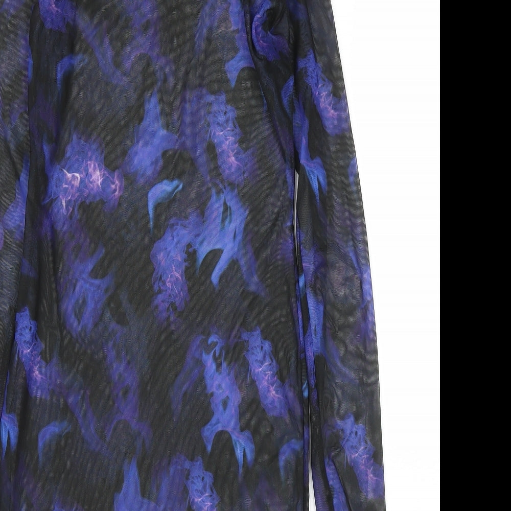 I SAW IT FIRST Womens Blue A-Line Size 8